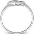 thumbnail image 2 of Sterling Silver Rhodium Plated Cz Heart Ring (Size 6) Made In Thailand qr4294-6, 2 of 5