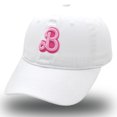 thumbnail image 2 of Gorra de béisbol lavada con bordado tridimensional de la letra B, gorra de sol para exteriores de primavera y verano para mujer, 2 of 5