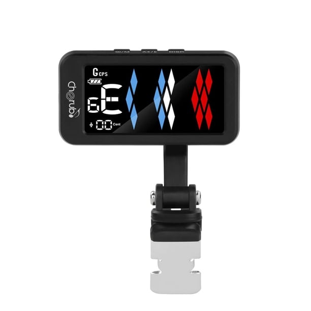 Afinador de guitarra recargable con clip Cherub WST-905Li