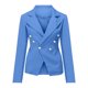 thumbnail image 3 of Chaquetas de traje estilo casual Chaqueta fina informal de peso ligero para mujer, abrigo ajustado, chaqueta de manga larga, abrigos de negocios para oficina, chaqueta,blazer moda（Aqua， M), 3 of 5