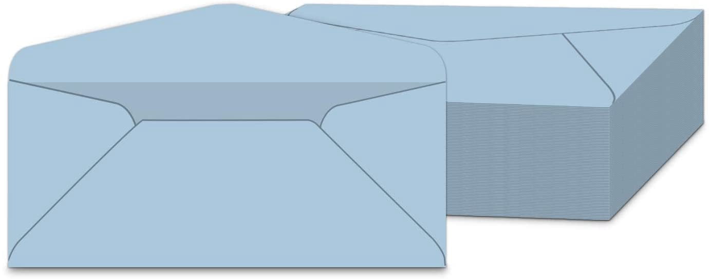 Blue Pastel #10 Business Envelopes | Standard Colored Mailers for Holidays, Invoices, Bills, Letters, Office Mailings | 4 1/8 x 9 1/2 inches | 500 per Pack