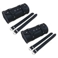 thumbnail image 1 of KAKOWELY 2 Pcs Sacoche de Moto Imperméable Sangle de Montage Sac de Rangement Rond (Noir), 8.27x"X3.94"X3.94 Pouces, 1 of 4