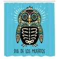thumbnail image 3 of Ambesonne Sugar Skull Shower Curtain, Dead Folk Penguin, 69"Wx75"L, Multicolor, 3 of 3