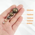 thumbnail image 3 of Uxcell 3/8" Dome Spikes Studs, Mushroom Type Nailhead Round Head Studs Screw Back Spike Studs Rivets, Light Gold 20 Sets, 3 of 7