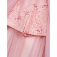 thumbnail image 6 of MSemis Flower Girls Dress Kids Off Shoulder Lace Chiffon Maxi Romper Dress, 6 of 7