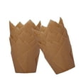 thumbnail image 2 of 50 capacillos de papel antigrasa con forma de tulipán para cupcakes | Capacillos de tamaño estándar para muffins y cupcakes | Apto para horno hasta 220 °C | Elegante diseño floral marrón para, 2 of 3