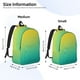 thumbnail image 2 of Disketp Teal To Yellow Gradient Mochila de Lona Estampada, Mochila Escolar de Viaje Ligera para Estudiantes y Portátil-Medium, 2 of 5