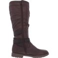 thumbnail image 2 of GC Shoes Womens Dagny Faux Leather Lugged Soles Mid-Calf Boots, 2 of 3