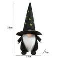 thumbnail image 7 of SSBSM Halloween Faceless Doll Handmade Hollow Out Pentagram Pointy Hat Braid/Beard Design Gnome Faceless Doll, 7 of 7
