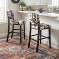 thumbnail image 4 of Linon Armond 30" Indoor Bar Stool, Brown Cow Print Fabric, 4 of 16