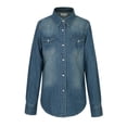 thumbnail image 1 of Richie House Girls' Cotton Denim Blouse RH2543, 1 of 7