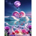 thumbnail image 1 of Cuadros Decorativos 5D DIY Full Round Drill Diamond Painting Swan Lake Kit Decoración del hogar Craft(1) Wdftyju de costura negro 4 estilos, 1 of 9