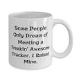thumbnail image 2 of Cute Trucker Gifts, Some People Only Dream of Meeting a Freakin', Graduation Gifts, 15oz Mug For Trucker from Coworkers, Truck driver gifts, Trucker gift ideas, Cool trucker gifts, Unique, 2 of 2