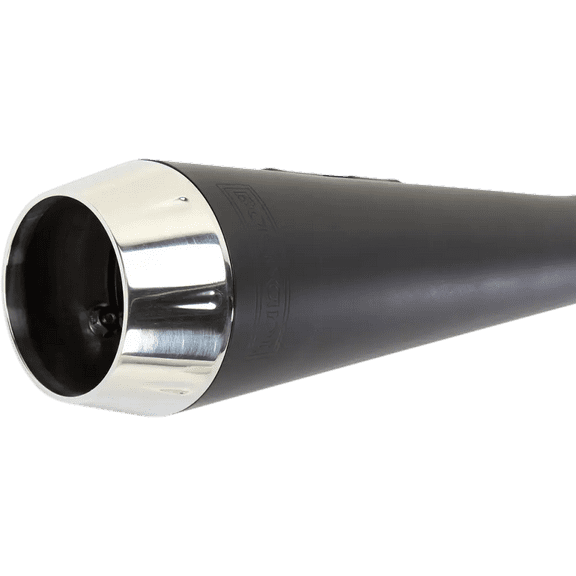 Bassani Road Rage Short Upswept 12" Megaphone Black 2-into-1 Exhaust (13122J)