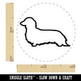 thumbnail image 2 of Long Haired Dachshund Dog Outline Self-Inking Rubber Stamp Ink Stamper - Blue Ink - Mini 1/2 Inch, 2 of 7