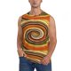thumbnail image 1 of Fotbe Colorful Swirl Men's Camiseta sin Mangas Estampada para Hombres, Playera Casual para Gimnasio, Entrenamiento, Playa-Large, 1 of 7