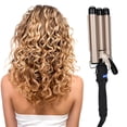 thumbnail image 1 of Rizador de 3 Barriles Varita Rizadora de Pelo Rizador de Hierro Rizador de Triple Barril Temperatura Ajustable Rizador Portátil Plancha Para El Cabello Ondas de Playa, 1 of 7