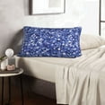 Dark Blue Glitter Patterns Queen Pillow Cases Microfiber Pillowcases 20x30 inches, Breathable
