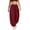 Wine, variant on cocolona Womens Casual Loose High Waist Harem Pants Solid Color Elastic Waist Drawstring Travel Yoga Pants