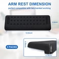 thumbnail image 2 of 2-Pack L-Shaped Desk Edge Pads, Ergonomic Elbow and Wrist Support Pads, Keyboard Wrist Rest and Armrest Protector for Desk, Black, 2 of 7