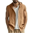 thumbnail image 2 of JDQJBZ Mens Summer Sleeveless Shirts Summer Solid Color Hooded Sleeveless Tank Tops, 2 of 5
