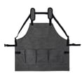 thumbnail image 2 of SPRING PARK Bib Apron Multi-Pocket Anti-dirty Canvas Tool Apron for Woodworking Gardening Craft Barbecue, 2 of 7