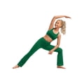 thumbnail image 5 of Jalioing High Waist Leggings for Girls Flare Leg Stretchy Dance Tights Pants Toddler Kids Cute Yoga Leggings, 5 of 7