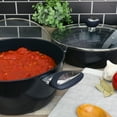 thumbnail image 2 of Oster Hawke 3.9 Quart Ceramic Nonstick Aluminum Saute Pan with Lid in Dark Blue, 2 of 2