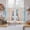 Brown, variant on Coastal Beach Kitchen Curtain for Berdoom Living Room Cafe 45 Inch Length, Blue Gnomes Summer Ocean Sea Wave Starfish Beige Tiers Curtains Light Filtering Drapes Window Treatment 2 Panels 52"Wx45"L