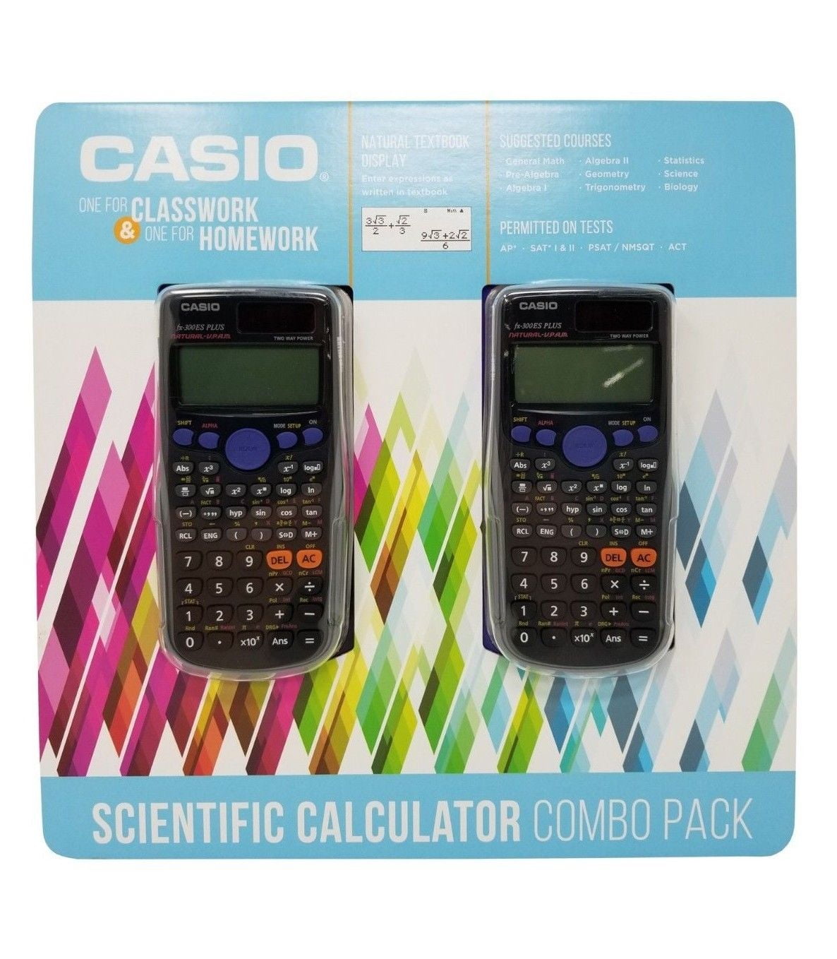 Casio Scientific Calculator FX300ES Plus 2 Pack