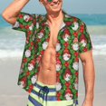 thumbnail image 5 of KLL Men's Hawaiian Shirt Short Sleeve Button Down Beach Shirts-Santa Claus And Gnomes, 5 of 5