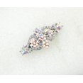 thumbnail image 3 of Faship AB Rhinestone Crystal Floral Double Hearts Hair Barrette Clip, 3 of 4