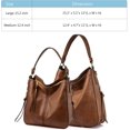 thumbnail image 4 of Fashion Handbags for Women Large Designer Ladies Hobo bag Bucket Purse Faux Leather, 4 of 11