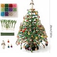 thumbnail image 3 of Aoznliie DIY Christmas Tree Kit, Beaded Tabletop Xmas Tree with Sparkling Crystal Beads & Lights, Handmade Craft Decor for Shelf Desk Centerpiece, 3 of 7
