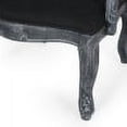 thumbnail image 6 of GDF Studio Maria French Country Fabric Wood Upholstered Dining Armchairs, Set of 6, Black and Gray, 6 of 8
