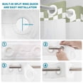 thumbnail image 4 of No Hook Shower Curtain, Sage Green Plaid Shower Curtains for Bathroom with See Through Top Window, Farmhouse Green White Checkered Lace Waterproof & Washable Bath Curtain 66"x72", 4 of 9