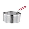 thumbnail image 4 of Colador de pasta de cocina Colador de fideos Utensilio de cocina Acero inoxidable Freír 20 centímetros, 4 of 8