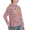 thumbnail image 6 of Lsque Flamingos Pattern Casual Women's Hoodie,Hooded Sweatshirt with Kangaroo Pocket,Pullover Hoodie with Eye-catching Drawstrings-Large, 6 of 7