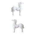 thumbnail image 1 of 2x Estatuillas Abstractas De Caballos Estatua De Decoración Hogar Blanco Gloria Figuras de animales, 1 of 7