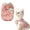 Pink, variant on TELOLY Kitten Clothes,Coral Fleece Dog Sweaters for Small Dogs Girl for 1.10-2.20 Lbs Kittens and Puppies,Autumn/Winter Fur-Proof Vest Dog Sweater,Pink,S