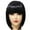 Black, variant on Bob Short Hair Wig With Straight Bangs,Heat Resistant Yaki Synthetic Hair,13 Colors for your Chose