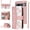 Rose Gold, variant on Furiet for Google Pixel 8 5G Floral Wallet Case with Flip Zipper Purse Wrist Strap Shoulder Strap, Luxury Glitter PU Leather Card Holder Stand Accessories Cell Phone Cover for Pixel8 Eight Rose Gold