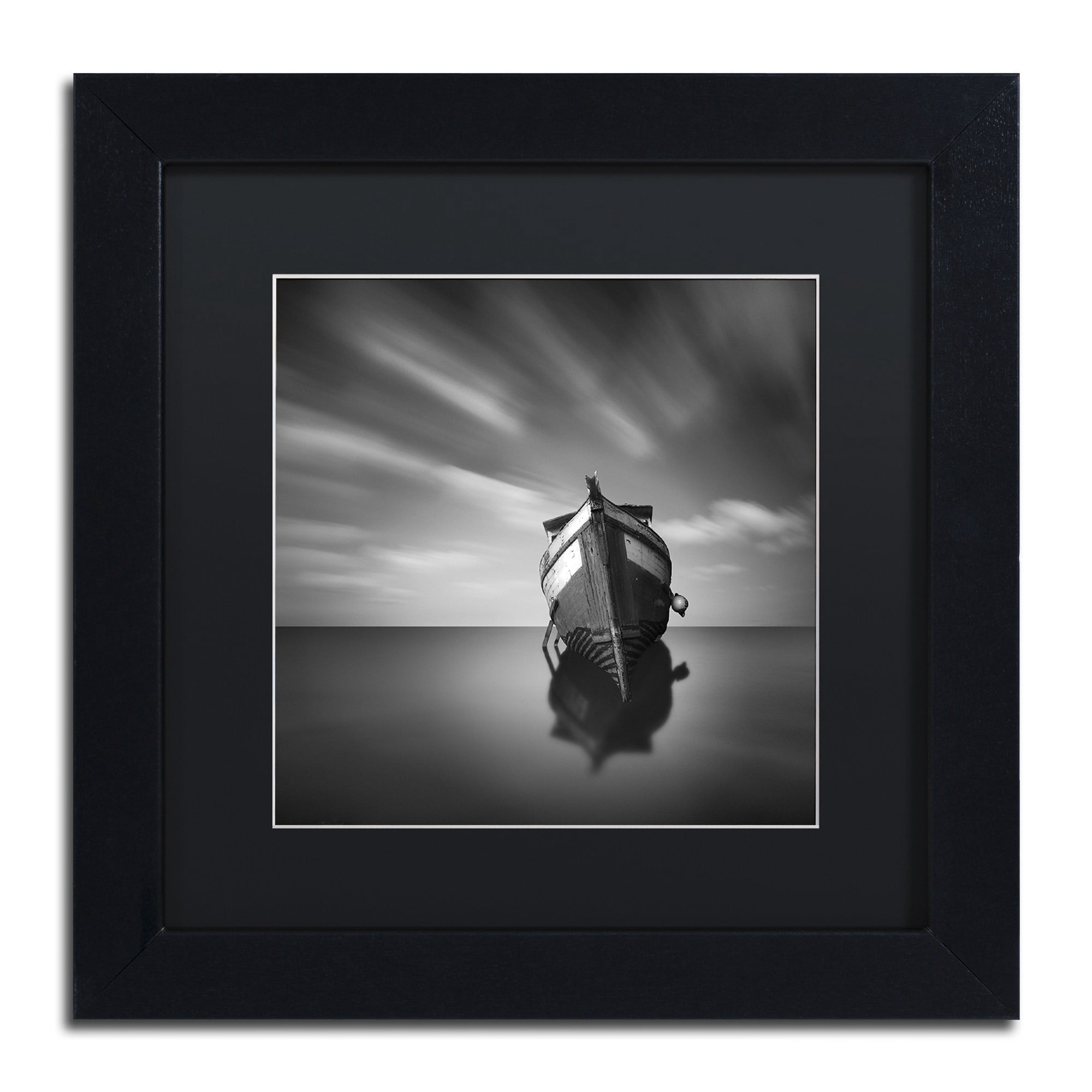 Trademark Fine Art ''My Boat IV'' by Moises Levy 16" x 16" Black Matted Black Frame (886511877337)