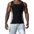 thumbnail image 2 of Sauna Sweat Suit for Men Weight Loss Slimming Workout Tank Top Sweat Enhancin Vest Heat Trapping Vest with Zipper, 2 of 6
