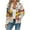 Khaki, variant on MaFYtyTPR Women's Casual Jacket Fashion Printed Waffle Checks Pocket Long Sleeve Zipper Hoodless Coats Yellow L