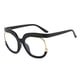 thumbnail image 5 of Sonducket Gafas cuadradas de gran tamaño con estampado de leopardo, montura grande colorida, gafas sin receta, accesorios de viaje para el Negro 2piezas, 5 of 6