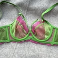 thumbnail image 6 of Perfectbot Lace Sheer Bras for Women, Sexy Push Up Breathable Balconette Demi Unlined Wireless Bra, 6 of 7