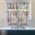 thumbnail image 3 of Botanical Tier Kitchen Curtains Set of 3 with Valance Semi-Sheer Panels, 3 of 6