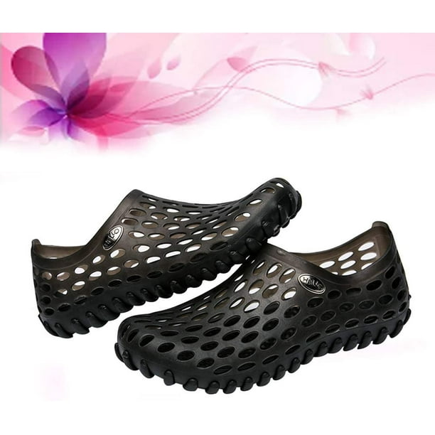 Water Shoes Jelly Shoes Barefoot Quick Dry Diving Swim Surf Aqua Sports Pool Beach Walking Yoga for Womens Mens Black Size 42