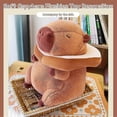 thumbnail image 2 of Lindo peluche de capibara con pan Kawaii Suave muñeco de peluche de capibara Almohada de animales de peluche de capibara Juguetes, 2 of 5